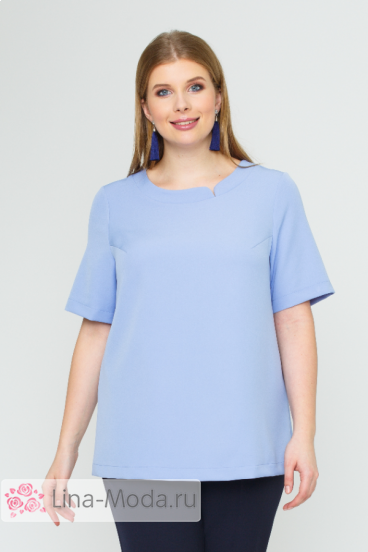 Блуза "Лина" 1127 (Голубой)